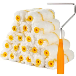 10Pcs New Paint Roller Brush Dense Bristles Latex Paint Roller Brush Tools For Painting Home Wall Cabinets Doors Fences Ceilings