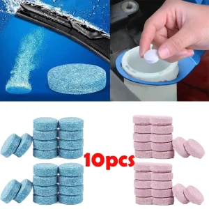 10pcs Car Effervescent Tablets Solid popular Windshield Washer Fluid Concentrated Clean Tablets Cleaning Auto Accessories