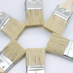 10pcs nylon brushes, short wooden handle art paint brushes, watercolor brushes, wall brushes, art brushes, cleaning tools