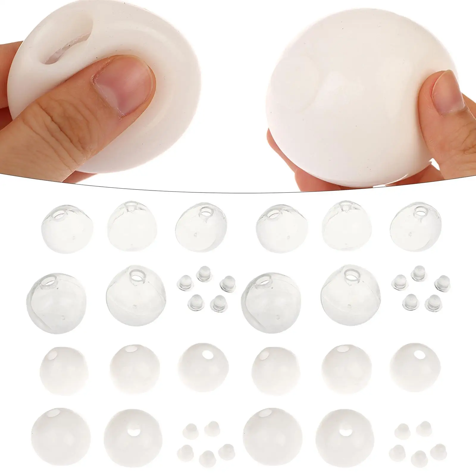 10x Blank Noisy Ball DIY Kit Press Ball Skin for Children Adults Boys Girls Empty Press Ball Skin Containers with Lids2026 - Image 2