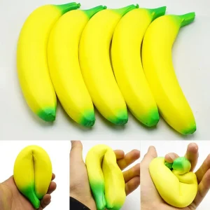 1/10pcs Anti-stress Squishy Banana Toys Slow Rising Jumbo Squishy Fruit Squeeze Toy Funny Stress Reliever Reduce Pressure Prop