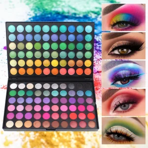 120 Colors Glitter Eyeshadow Palette Matte shimmer Waterproof Long Lasting Pressed Powder Cosmetics Kit Fashion Gift for Women