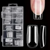 120-Piece Clear Nail Sticker Set, Including 12 Sizes Such as Square, Oval, Pointed, Almond, Coffin, Etc., Full-Cover Acrylic False Nails