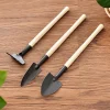 1/2/3Pcs Mini Hand Shovel for Gardening Trowel Garden Planting Loosening Tools Wood Handle Heavy Duty Garden Hand Tool Set