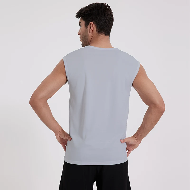1/3 Pack Europe And America Size Men's Solid Color Quick-drying Sports Sleeveless Vest Young Men's Fitness And Leisure Joker T - Image 2