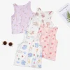 1/3/4 Pieces Girl Four Seasons Thin Simple Joker Solid Color Vest Sweet and Lovely Strawberry Pink Strap Top Comfortable Base
