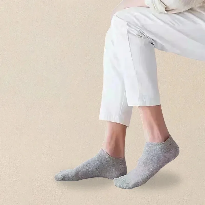 1/3/5/6pairs Men Women Socks Black White Grey Comfortable Breathable Ankle Socks Spring Summer 2024 Short Socks Low Cut Thin - Image 2