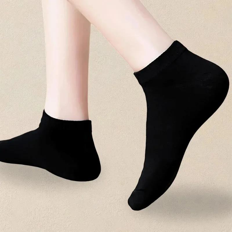 1/3/5/6pairs Men Women Socks Black White Grey Comfortable Breathable Ankle Socks Spring Summer 2024 Short Socks Low Cut Thin - Image 3