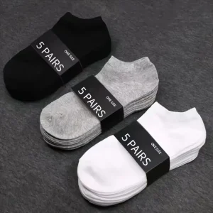 1/3/5/6pairs Men Women Socks Black White Grey Comfortable Breathable Ankle Socks Spring Summer 2024 Short Socks Low Cut Thin