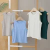 1/4 Pcs Children's Solid Color Joker Basic Multi-color Vest Summer Boys And Girls Sleeveless Tops Boys Comfortable Joker Brother
