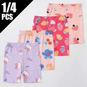 1/4 Piece Girl Summer Thin Sweet Cute Shorts Loose And Comfortable Anti-exposure Safety Pants Children's Casual Joker Home Pants