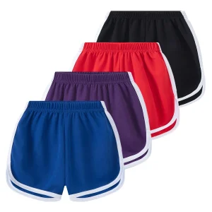 1/4-piece children's summer solid color casual sports shorts for boys and girls, comfortable and versatile running hot pants