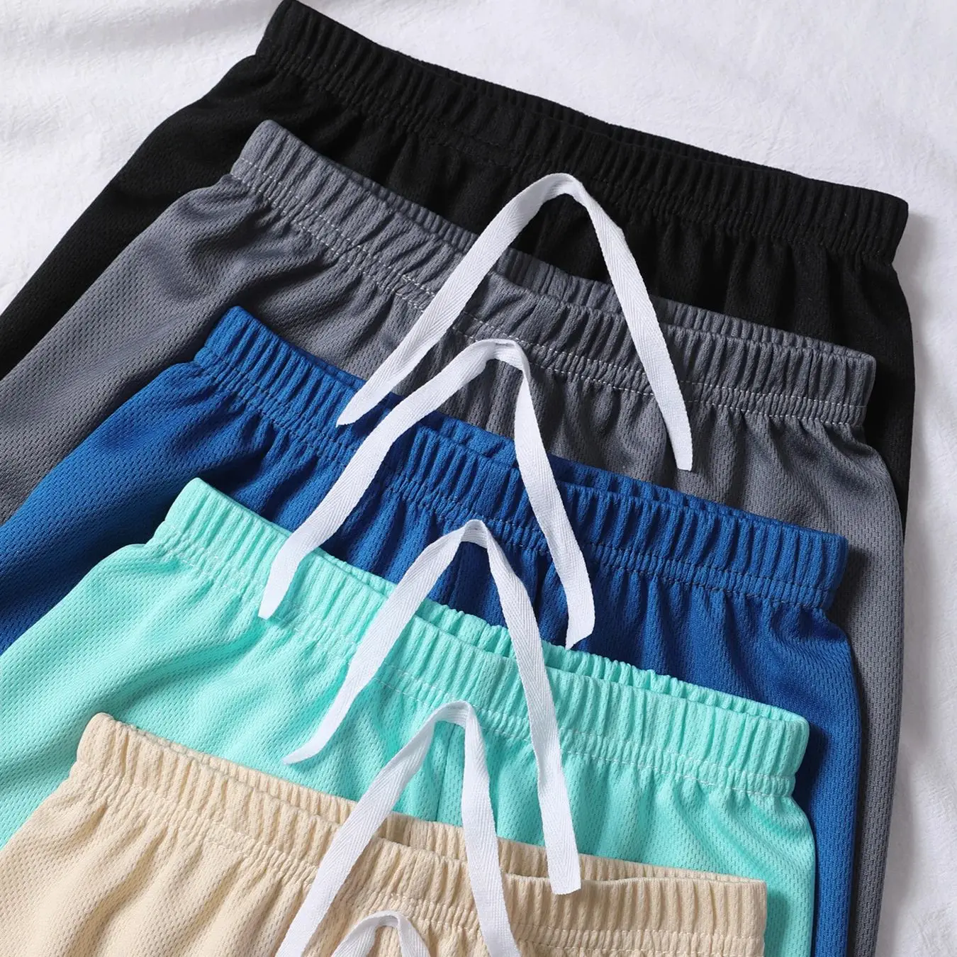 1/5 Pack children's summer candy-colored mesh breathable shorts boys sports casual fashion straight pants girls Joker Beach pant - Image 2