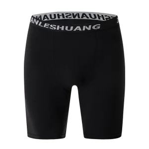1/5 set of men's black and white classic long underwear comfortable plus size youth sports cycling base shorts flat corner pants