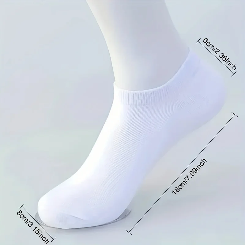 1/5/10 pairs of unisex breathable and comfortable socks for daily solid color summer socks - Image 4