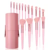 15PCS Pink Makeup Brush Set w/Storage Barrel, Ultra-Soft Bristle, Blush/Eyeshadow Brushes, Pro Tools for Beginners, Easy Clean