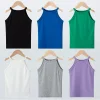 1/6 Piece Children's Four Seasons Camisole Girl Solid Color Fashion Sleeveless T-shirt Multi-color Matching Combination Top.