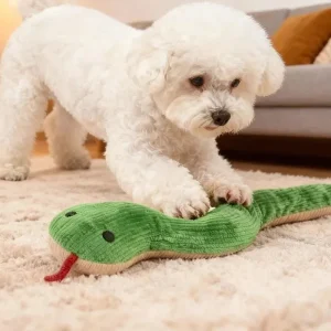 16.5 Inches Dog Toy Snake Interactive Toy Kitten Kick Toy Interactive Pet Toy for Indoor Cats Pet Supplies