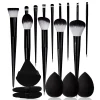 19Pcs High-quality makeup brush set new makeup brush with beauty triangular sponges
