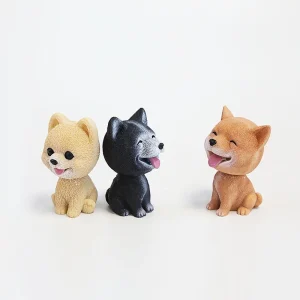 1PC Cute Car Interior Vinyl Dashboard Ornament Nodding Puppy Shaking Head Dog Car Swing Toys