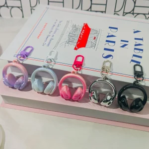 1PC Cute Creative 3D Earphones Pendant Keychain Mobile Chain Backpack Hanging Decoration Accessories Gifts