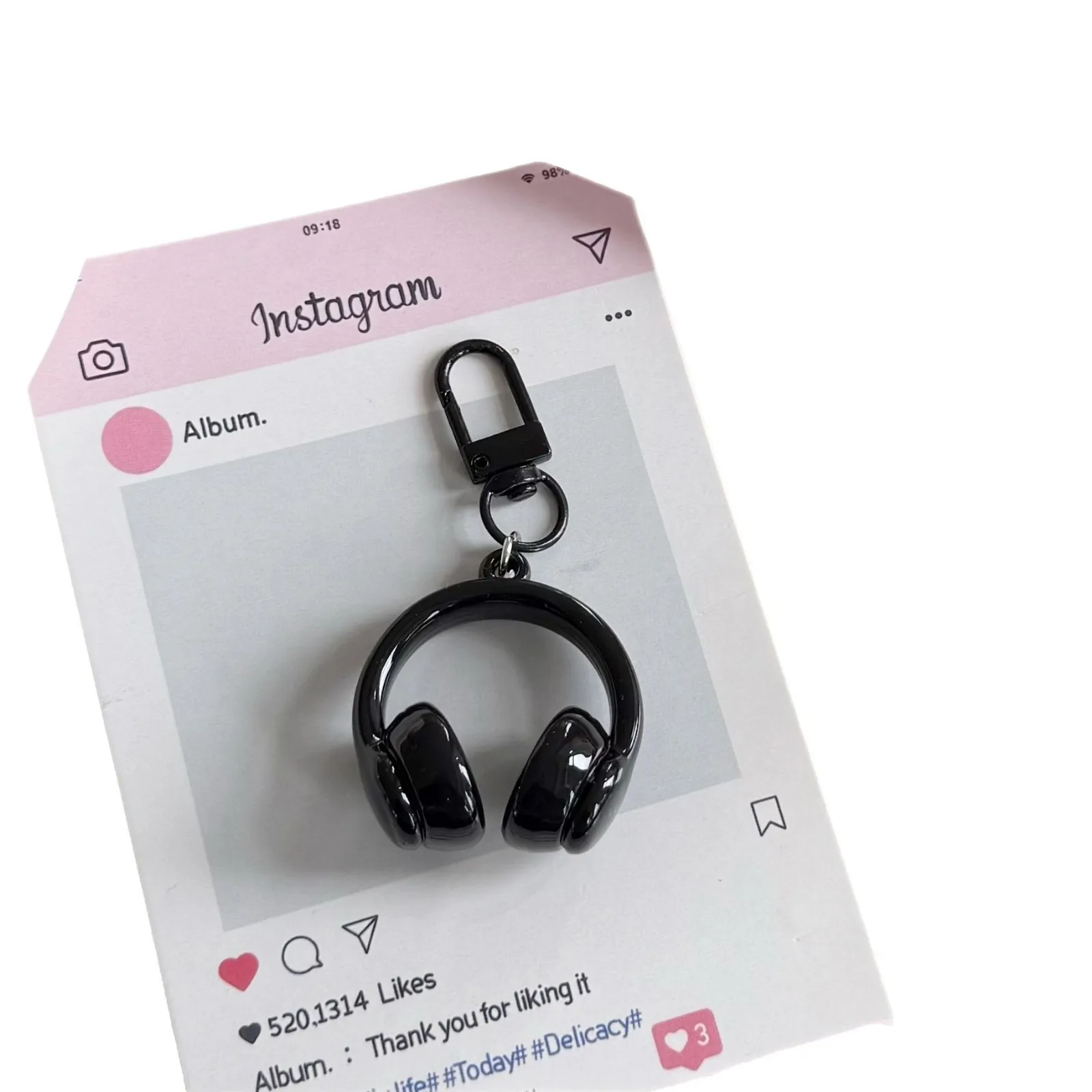 1PC Cute Creative 3D Earphones Pendant Keychain Mobile Chain Backpack Hanging Decoration Accessories Gifts - Image 6