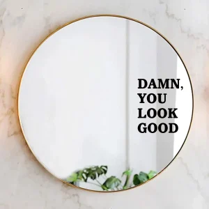 1Pc Encouraging Text Wall Mirror Sticker Furniture Home Decor Accessories Living Room Kids Room Decoration Bedroom Wall Decals