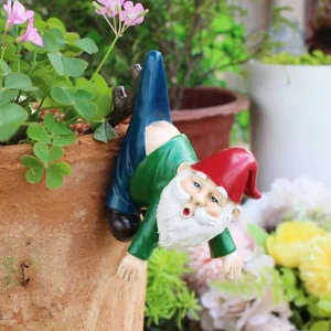 1Pc Interesting Resin Potted Plant Garden Decoration, Outdoor Decorative Statue, Suitable for Courtyard, Lawn, Garden, Fence, Potted Plants, Flower Pot Decoration.