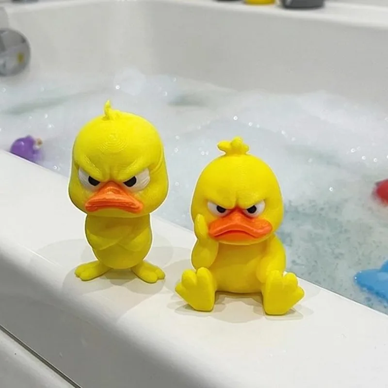 1Pcs Angry yellow duck statue, angry white eyed funny duck, humorous indoor and outdoor home decoration, and car decoration - Image 4