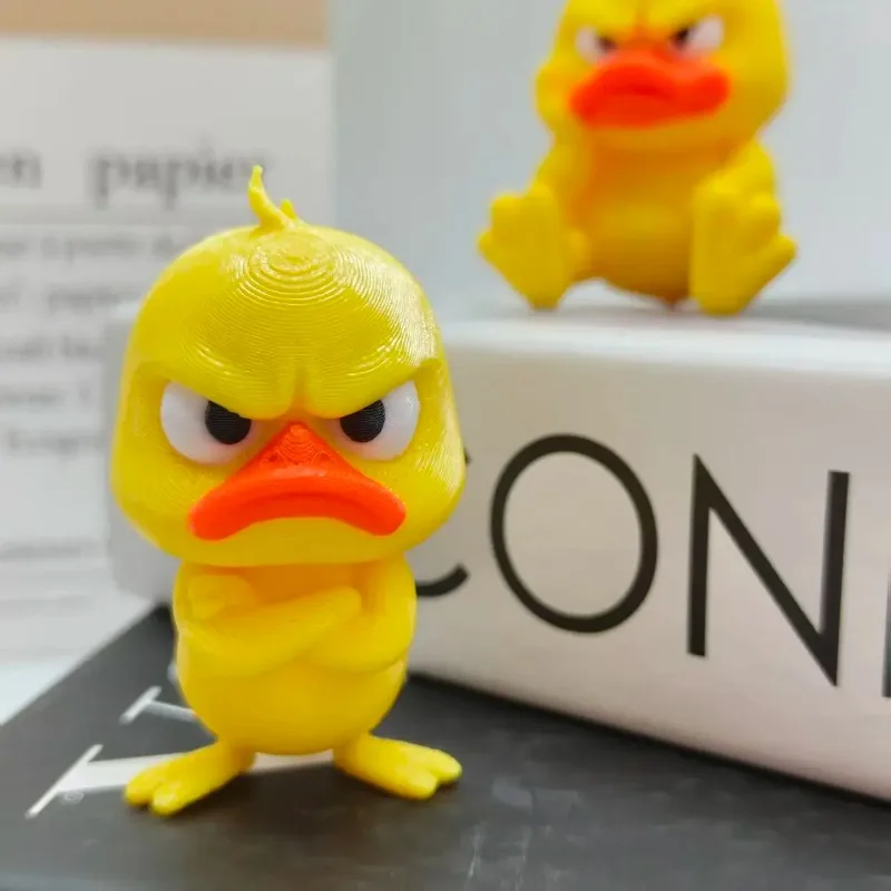 1Pcs Angry yellow duck statue, angry white eyed funny duck, humorous indoor and outdoor home decoration, and car decoration - Image 3