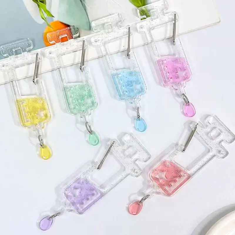 1Pcs Cute Anime Backpack Charm Girls Aesthetic Climbing Hook Accessory Nurse Needle Carabiner Acrylic Shaped Bag Keychain - Image 5