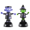 1pc Car Interior Innovative Solar Shaking Head Ghost Doll Witch Cartoon Swinging Car Decoration Solar Powered Toys