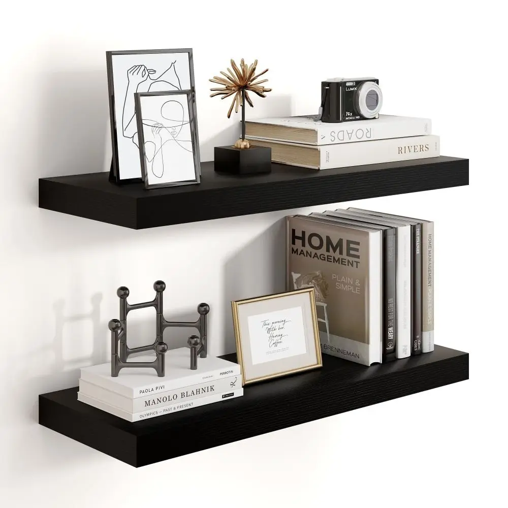 1pc Floating Shelves Wooden Wall Mounted Storage Shelf Deeper Thicker Bathroom Shelves for Living Room, Bedroom, Kitchen - Image 3