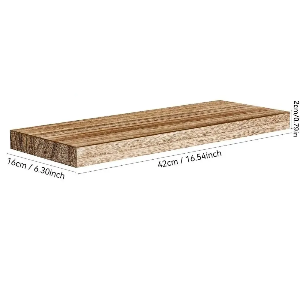 1pc Floating Shelves Wooden Wall Mounted Storage Shelf Deeper Thicker Bathroom Shelves for Living Room, Bedroom, Kitchen - Image 6