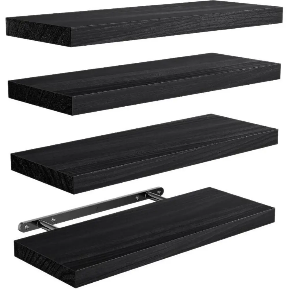 1pc Floating Shelves Wooden Wall Mounted Storage Shelf Deeper Thicker Bathroom Shelves for Living Room, Bedroom, Kitchen - Image 4