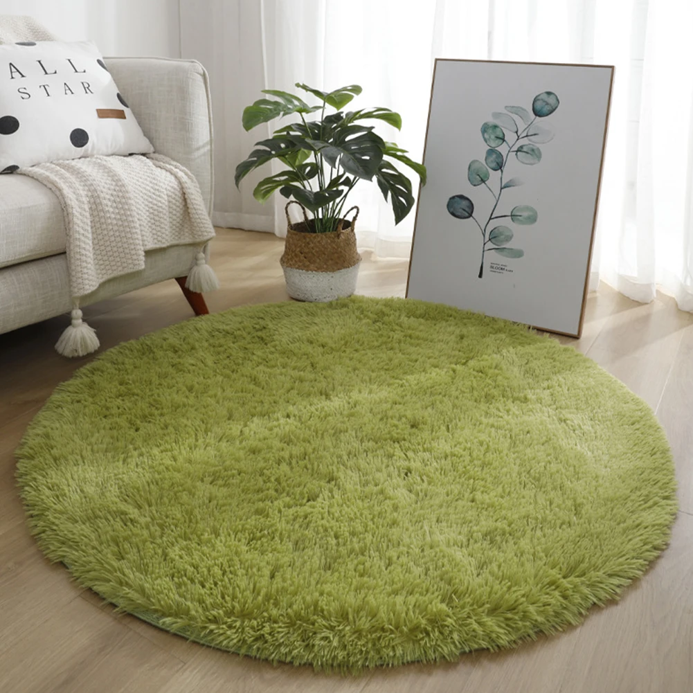 1pc home Rugs Large Shaggy Rug 40/60/80cm Super Soft Round Mat Living Room Bedroom Carpet Multi Color Select For Home Decor - Image 5