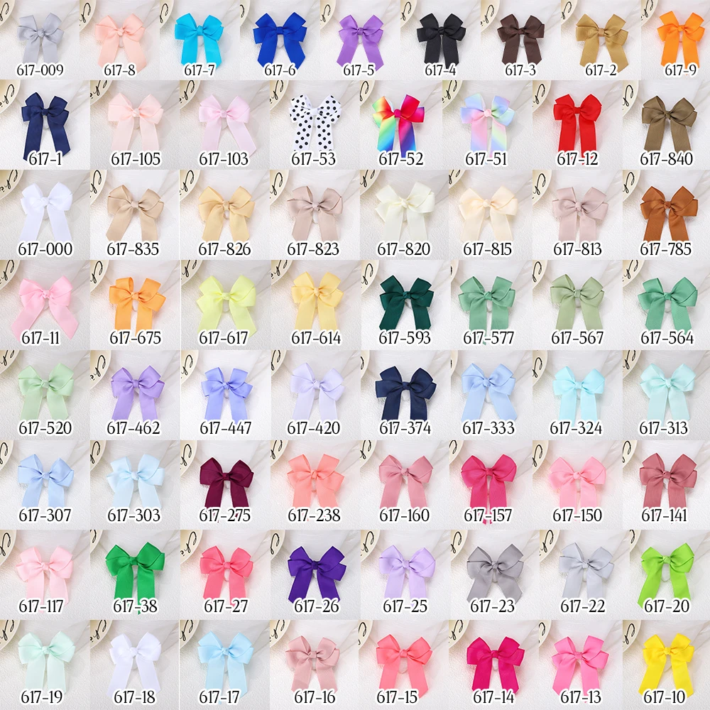 1pcs 3.6'' Solid Color Bowknot Hair Clips For Baby Girls Classic Bows Hairpins Cute Barrettes Headwear Kids Hair Accessories - Image 2