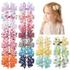 1pcs Printed Butterfly Hair Bows with Clip for Baby Girls 3.15 Ribbon Hairgrips Boutique Hairpins Headwear Kids Hair Accessories