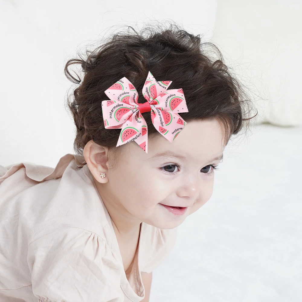 1pcs Printed Butterfly Hair Bows with Clip for Baby Girls 3.15 Ribbon Hairgrips Boutique Hairpins Headwear Kids Hair Accessories - Image 5