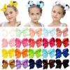 1pcs Solid Color Hair Bows with Clip for Baby Girls Boutique Plain Knot Ribbon Bowknot Hairpin Headwear Kids Hair Accessories