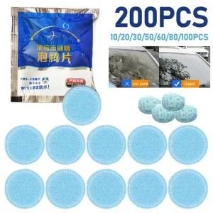 2-100PC Solid Cleaner Car Windscreen Cleaner Effervescent Tablet Auto Wiper Glass Solid Cleaning Concentrated Tablets Detergent