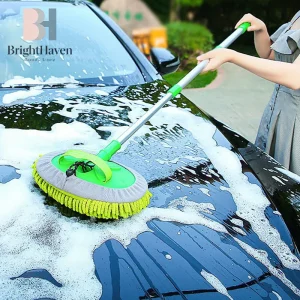 2 In 1 Car Cleaning Brush Car Wash Brush Telescoping Long Handle Cleaning Mop Auto Accessories Adjustable Super Absorbent B.H