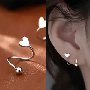 2 Pc/1 pairs Stainless Steel Piercing Screw Ball Star Ear Bone Rotating Line Wave Mini Studs Women Unusual Earrings Jewelry Gift