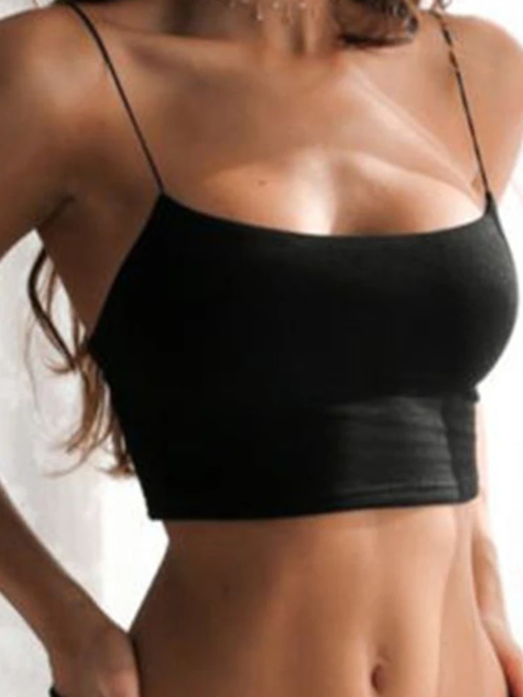 2024 New Fashion Women Sexy Crop Tops Solid Summer Camis Women Casual Tank Tops Vest Sleeveless Crop Tops blusas - Image 4