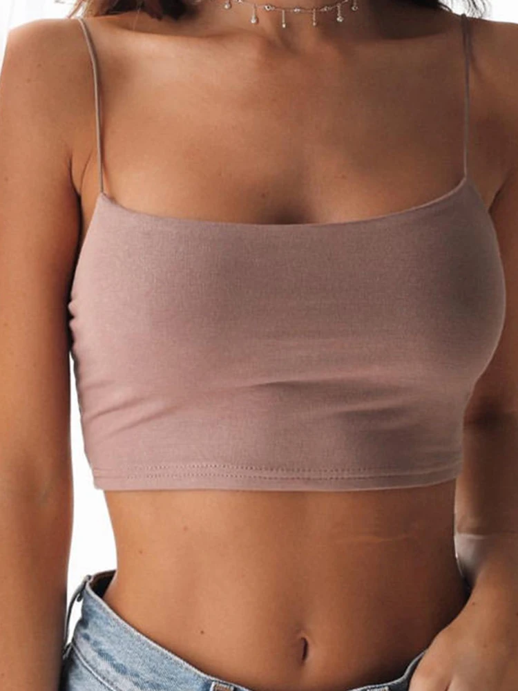 2024 New Fashion Women Sexy Crop Tops Solid Summer Camis Women Casual Tank Tops Vest Sleeveless Crop Tops blusas - Image 3