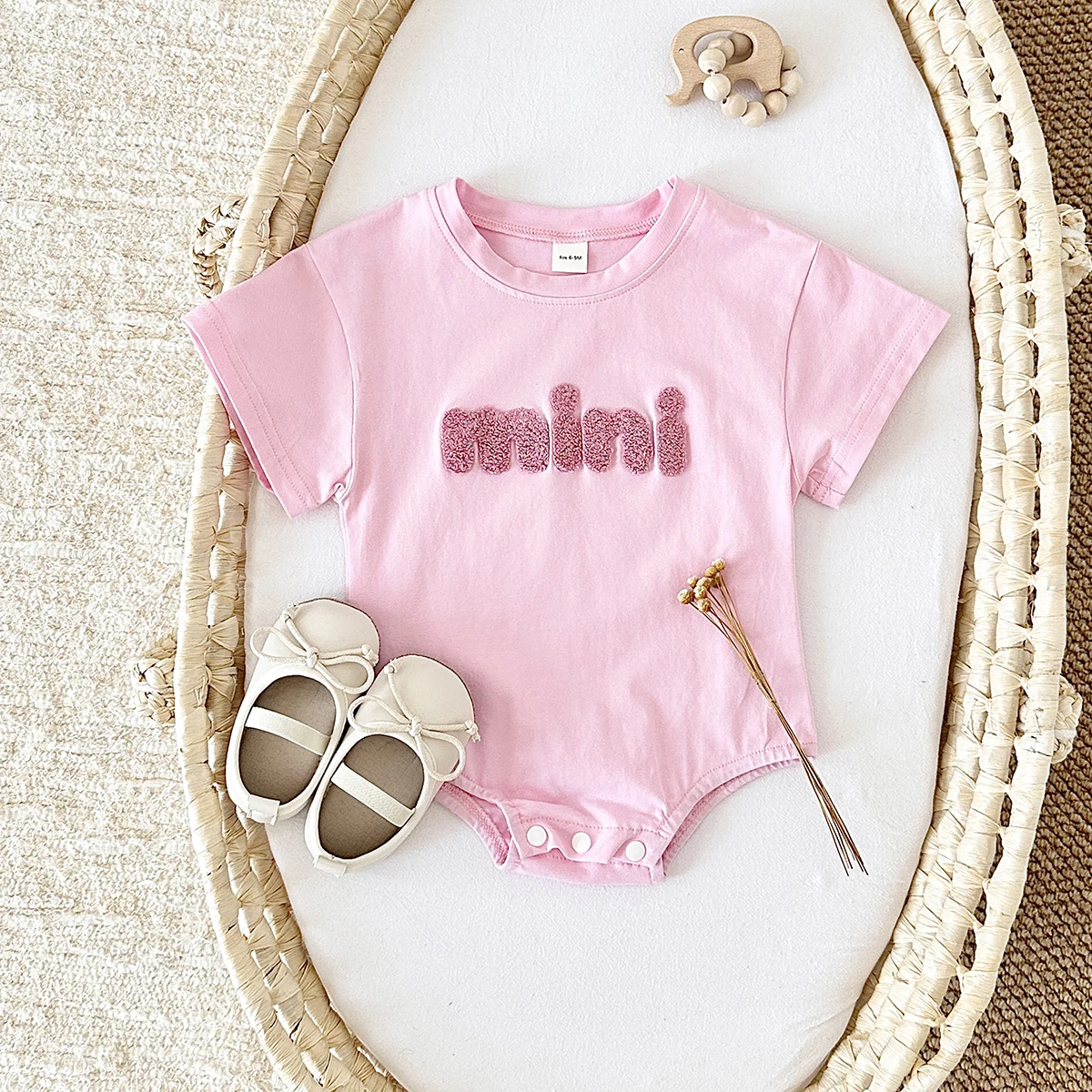 2024 Summer Baby Triangle Romper Newborn Clothing jumpsuit Cotton Plush Letter MINI Comfortable Casual Boy Girl Infant 0-18M - Image 5