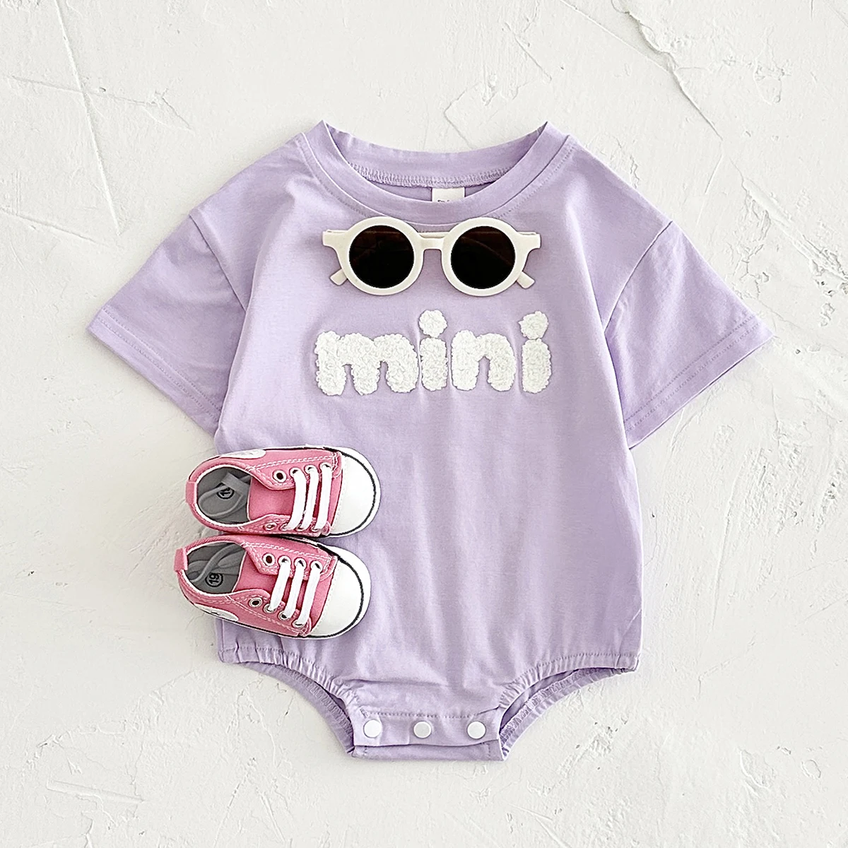 2024 Summer Baby Triangle Romper Newborn Clothing jumpsuit Cotton Plush Letter MINI Comfortable Casual Boy Girl Infant 0-18M - Image 3