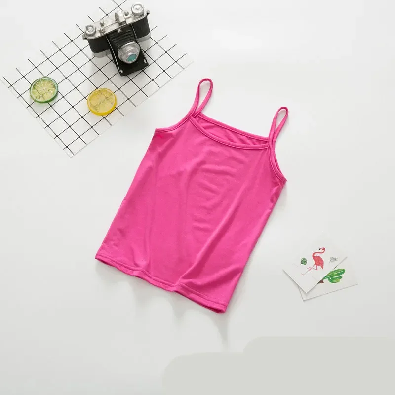 2024 Summer Children's Clothing Cartoon Puppy Girls Tank Top Candy Colored Girls Vest Children Singlet Tops Baby Vest - Image 2
