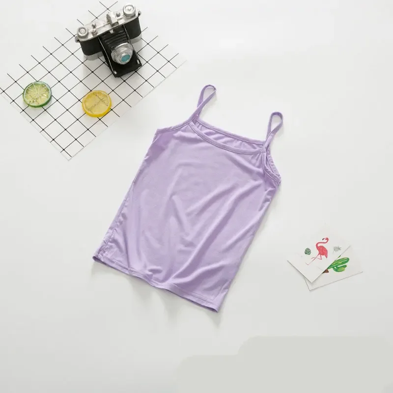 2024 Summer Children's Clothing Cartoon Puppy Girls Tank Top Candy Colored Girls Vest Children Singlet Tops Baby Vest - Image 3