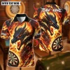 2026 New Dragon Graphic Darts Polo Shirts For Men Custom Name Team Name 3D Printed Polo Shirt Loose Breathable Team Uniforms